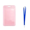 Hard shell, double-sided transparent, bank pp card with lanyard, work ID card, name tag, school tag, meal card case Item Picture